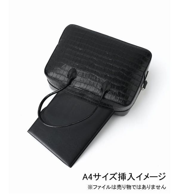 VERMEIL par iena「MAISON CANAU メゾン カナウ ボックスボストンL別注クロコ型押し」|トートバッグ|