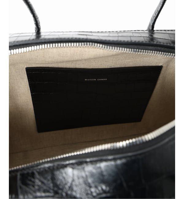 VERMEIL par iena「MAISON CANAU メゾン カナウ ボックスボストンL別注クロコ型押し」|トートバッグ|