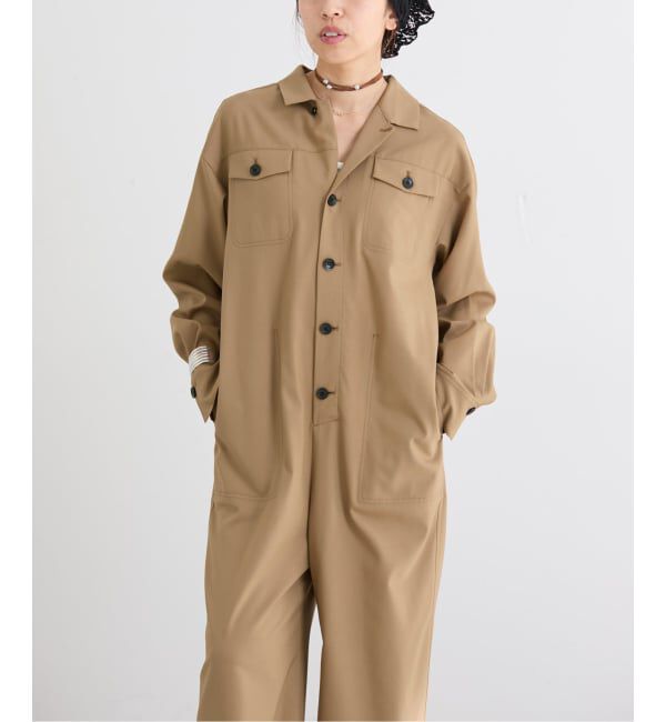 IENA「T/Wオープンカラーオールインワン」|オールインワン|