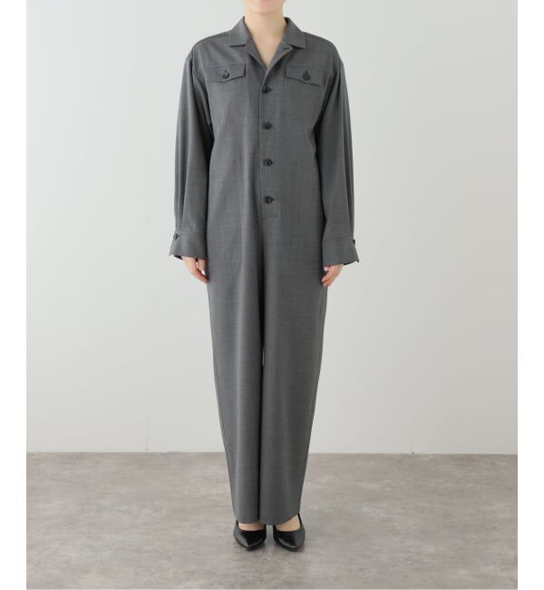 IENA「T/Wオープンカラーオールインワン」|オールインワン|