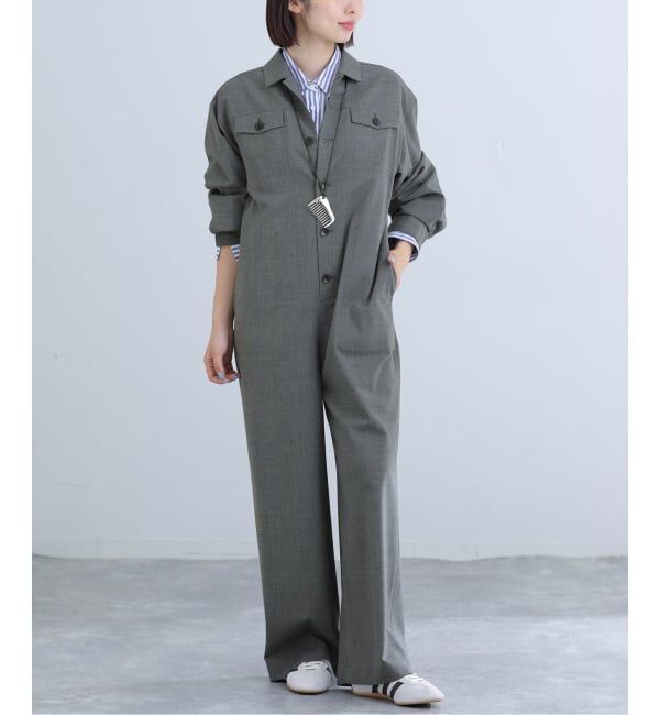 IENA「T/Wオープンカラーオールインワン」|オールインワン|