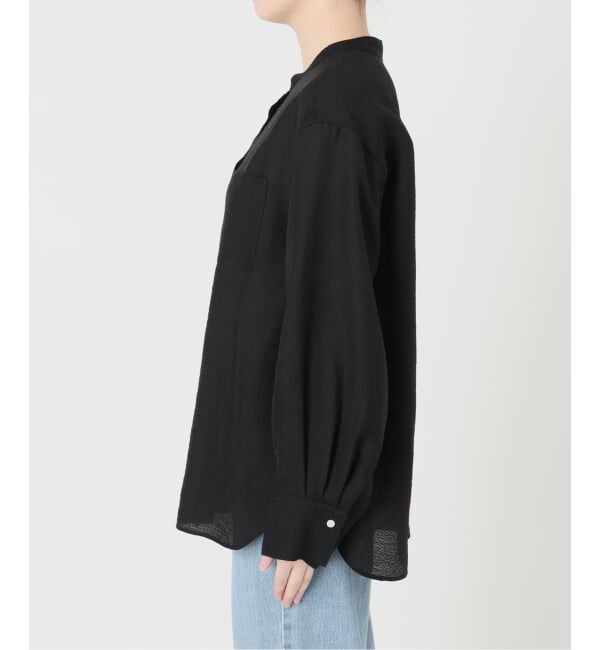 IENA「ジャガードバンドカラーブラウス」|シャツ・ブラウス|