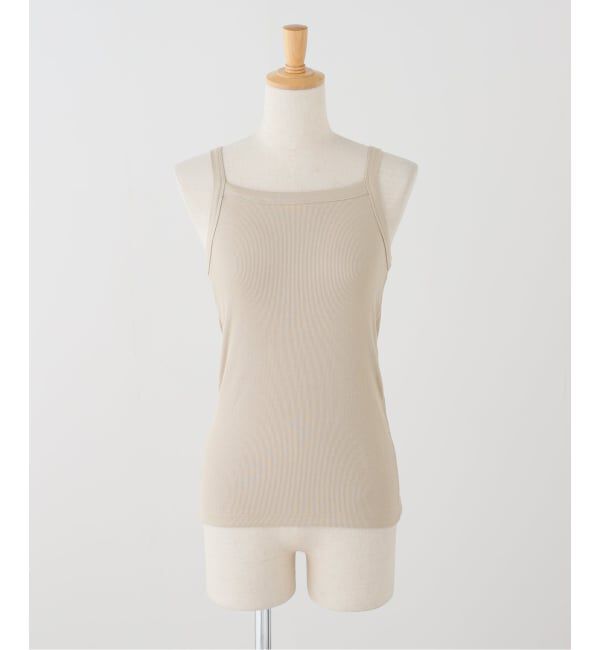 IENA「テレコストレッチスクエアキャミソール」|キャミソール|ベージュ