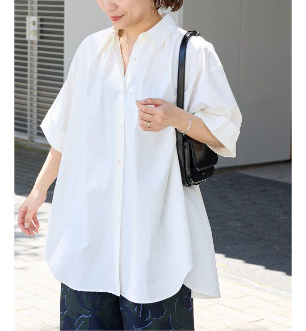 JOURNAL STANDARD「《追加》【＆FUNCTION】【接触冷感/UVカット】タイプライタービッグシャツ」|シャツ・ブラウス|ホワイト