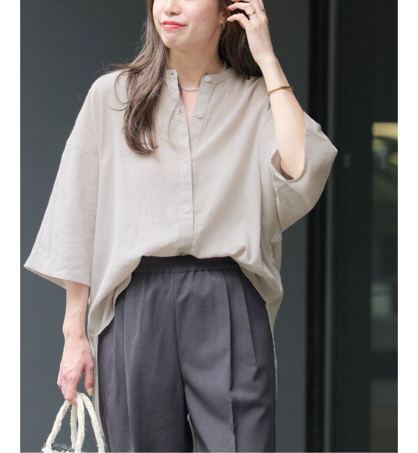 JOURNAL STANDARD relume「楊柳バンドカラーシャツ」|シャツ・ブラウス|