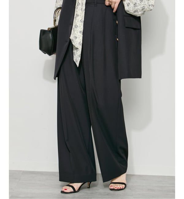 journal standard L'essage「ヴィスポリギャバ パンツ」|スラックス|ネイビー