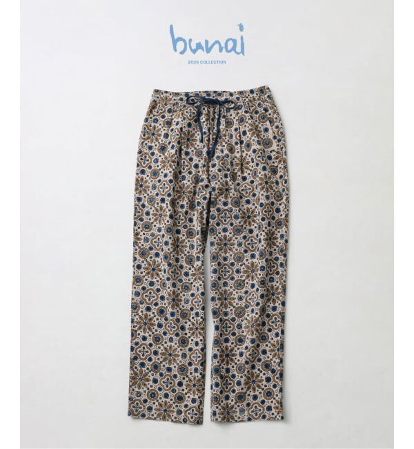 JOURNAL STANDARD relume「《予約》bunai / ブナイ 別注 アジュラク プリント イージーパンツ」|その他|ナチュラル