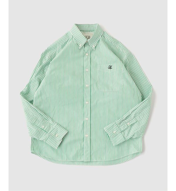 JOURNAL STANDARD「IKE BEHAR / アイクベーハー Broad London Stripe SH」|シャツ・ブラウス|グリーン