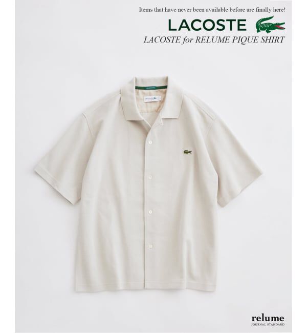 JOURNAL STANDARD relume「《予約》LACOSTE / ラコステ 別注 ピケ 半袖シャツ」|シャツ・ブラウス|グレーA