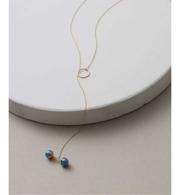 Lilas by Spick&Span「インディゴパール6mmバーモチーフYネックレス K10」|ネックレス|