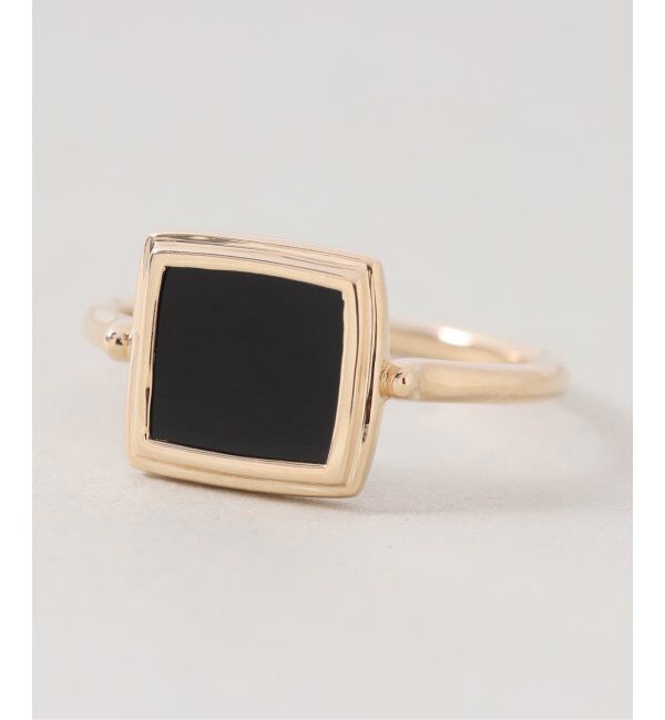 Lilas by Spick&Span「《WEB限定》スライスオニキススクエアリング K10」|リング|