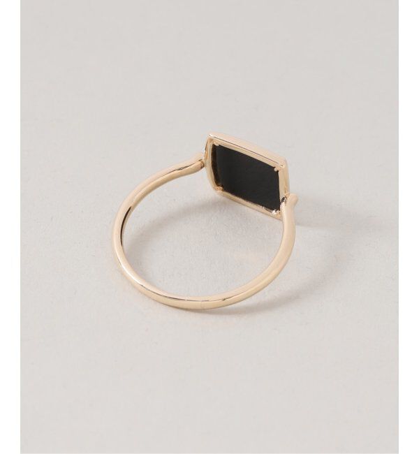 Lilas by Spick&Span「《WEB限定》スライスオニキススクエアリング K10」|リング|