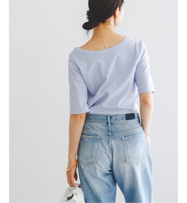 NOBLE「《追加》スビンコットンソフトスクエアーネックTシャツ 2」|Tシャツ・カットソー|