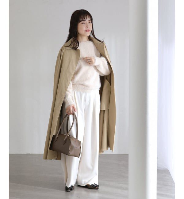  「《WEB限定》【洗える】ファーバックパール長袖プルオーバー」|ニット・セーター|