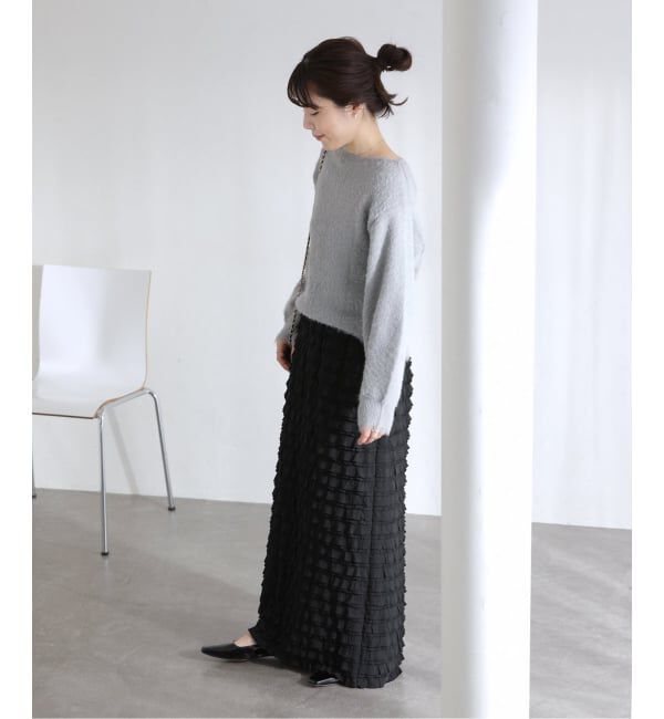  「《WEB限定》【洗える】ファーバックパール長袖プルオーバー」|ニット・セーター|