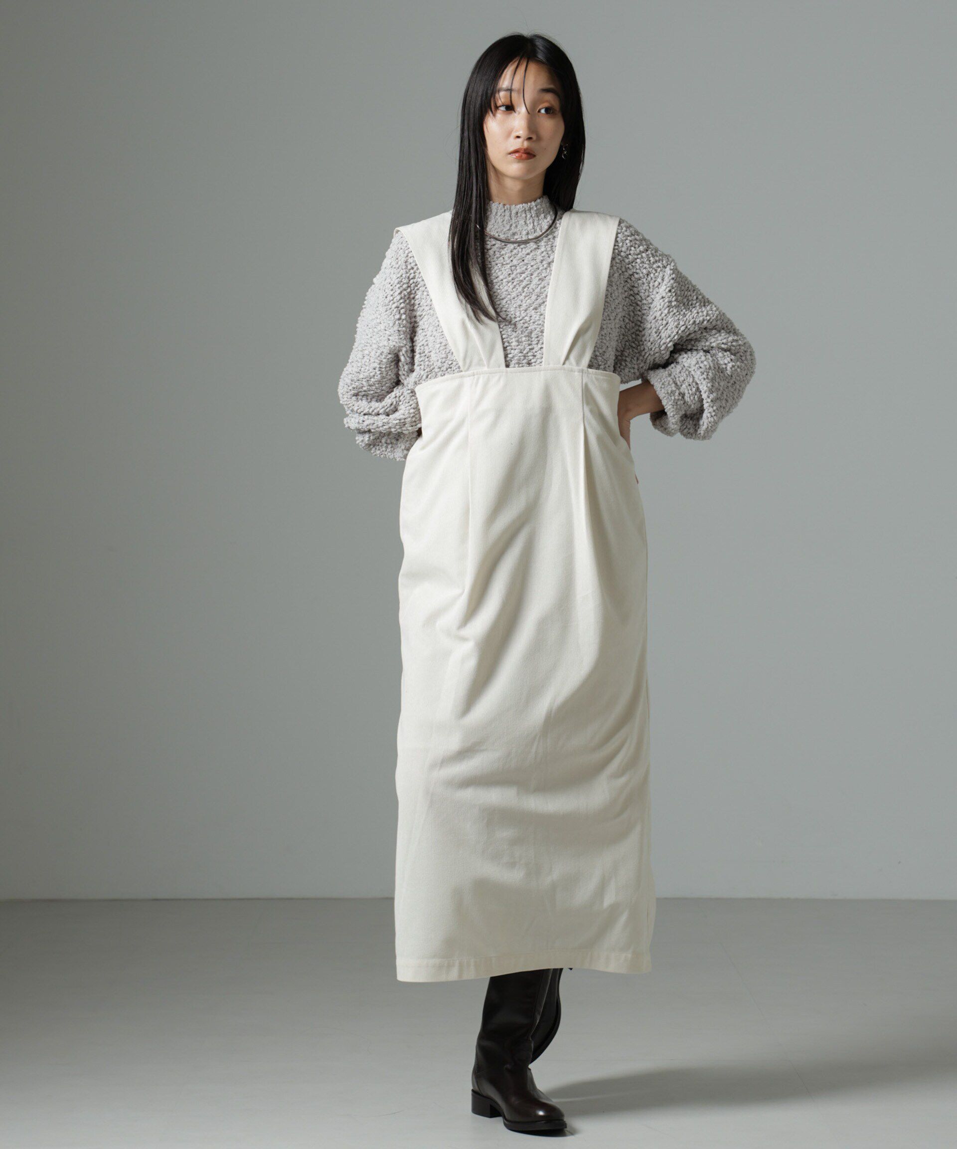 nano･universe「マイクロコールナロージャンパースカート(セットアップ可)」|ワンピース|