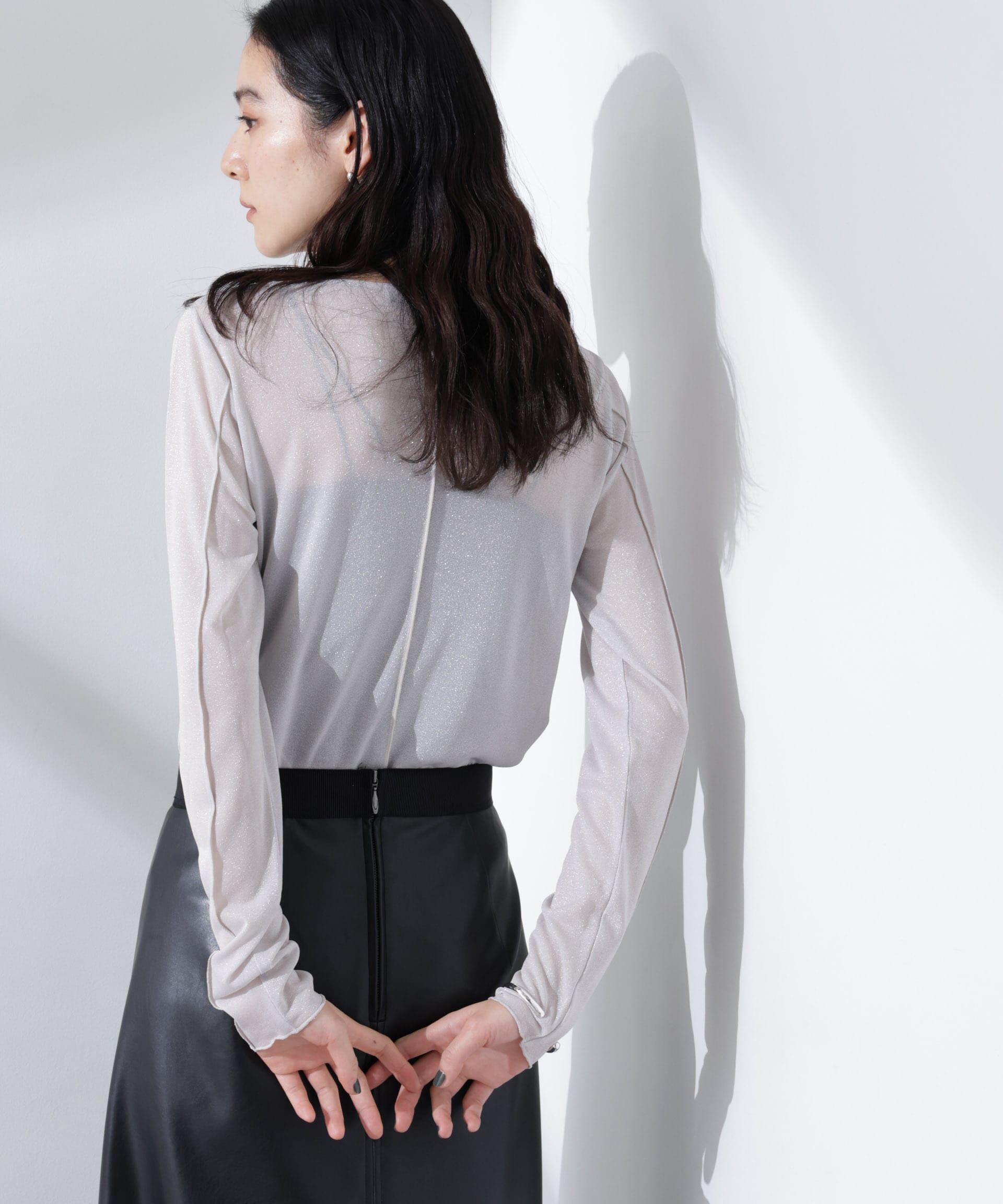 nano･universe「ラメシアーカットトップス」|Tシャツ・カットソー|