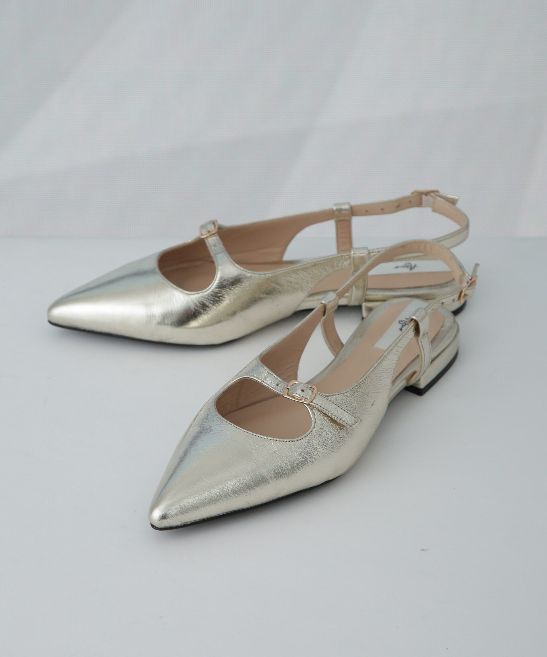 nano･universe「Azur/ポインテッドバックストラップサンダル」|ビジネス・ドレスシューズ|