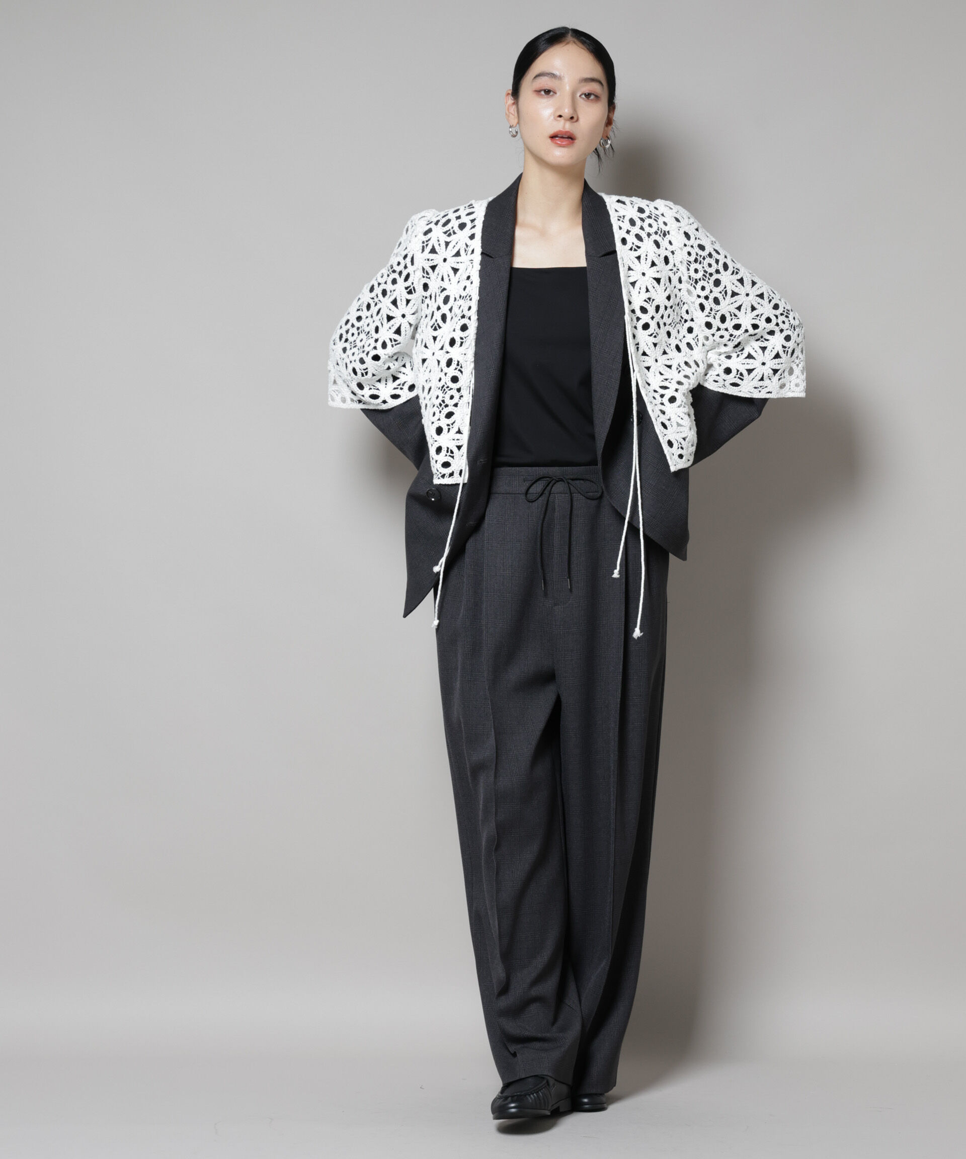 nano･universe「コットンコードレースジャケット」|テーラードジャケット|