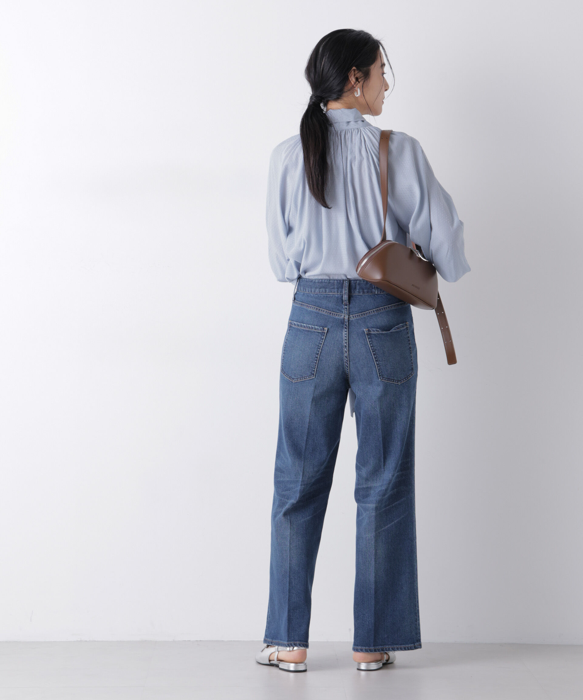 nano･universe「ドビードットリボンタイブラウス」|シャツ・ブラウス|