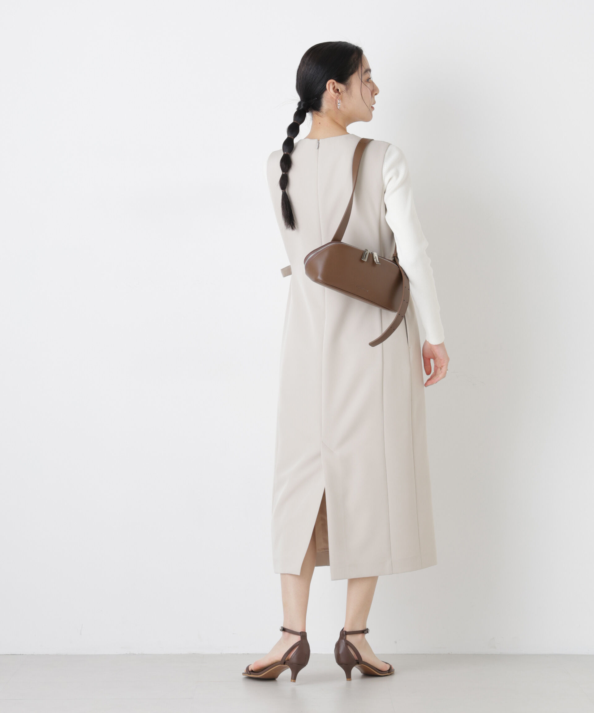 nano･universe「ウォッシャブルハイツイストボートネックリブニット」|ニット・セーター|