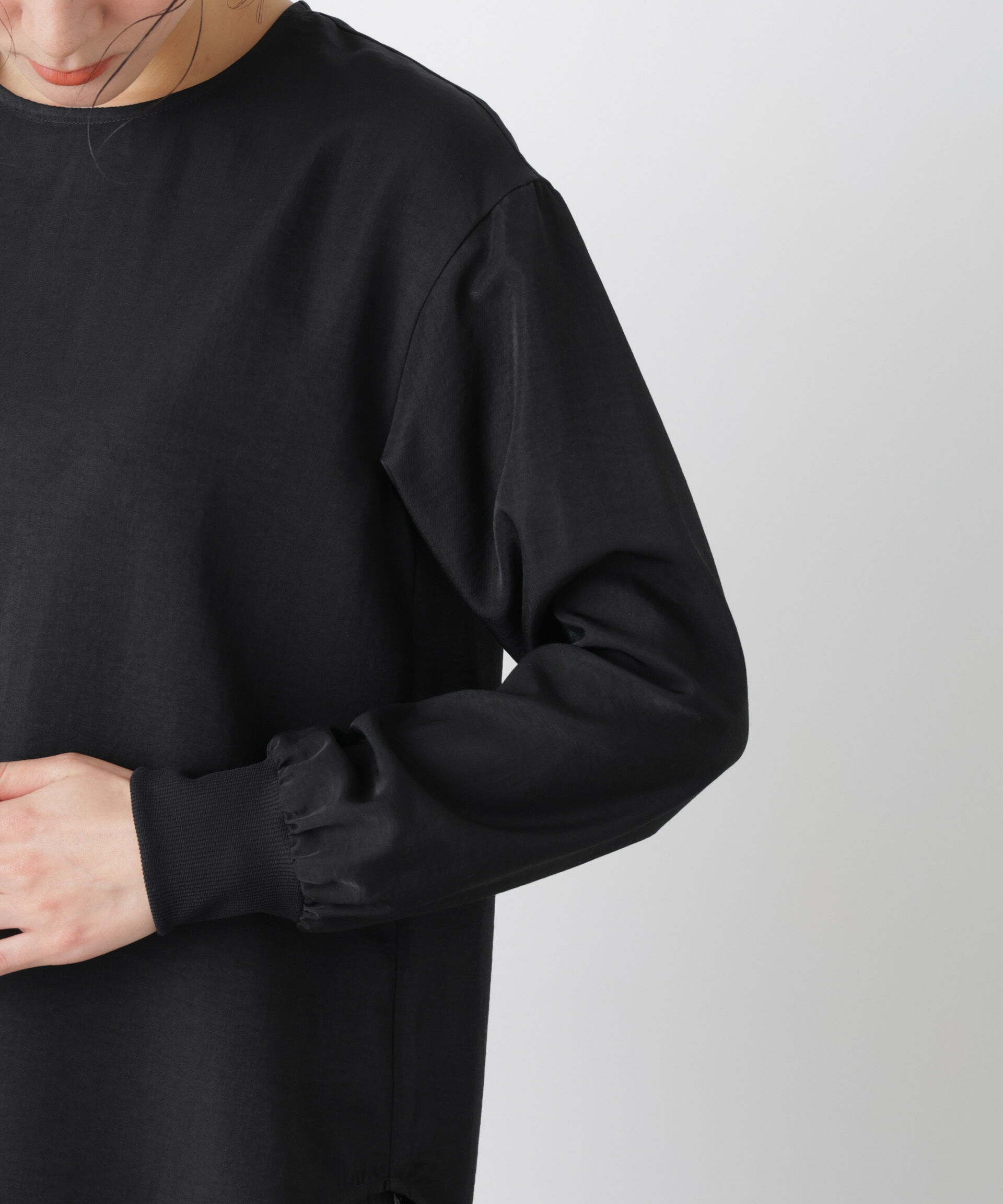 nano･universe「クルーネックイージーブラウス」|シャツ・ブラウス|