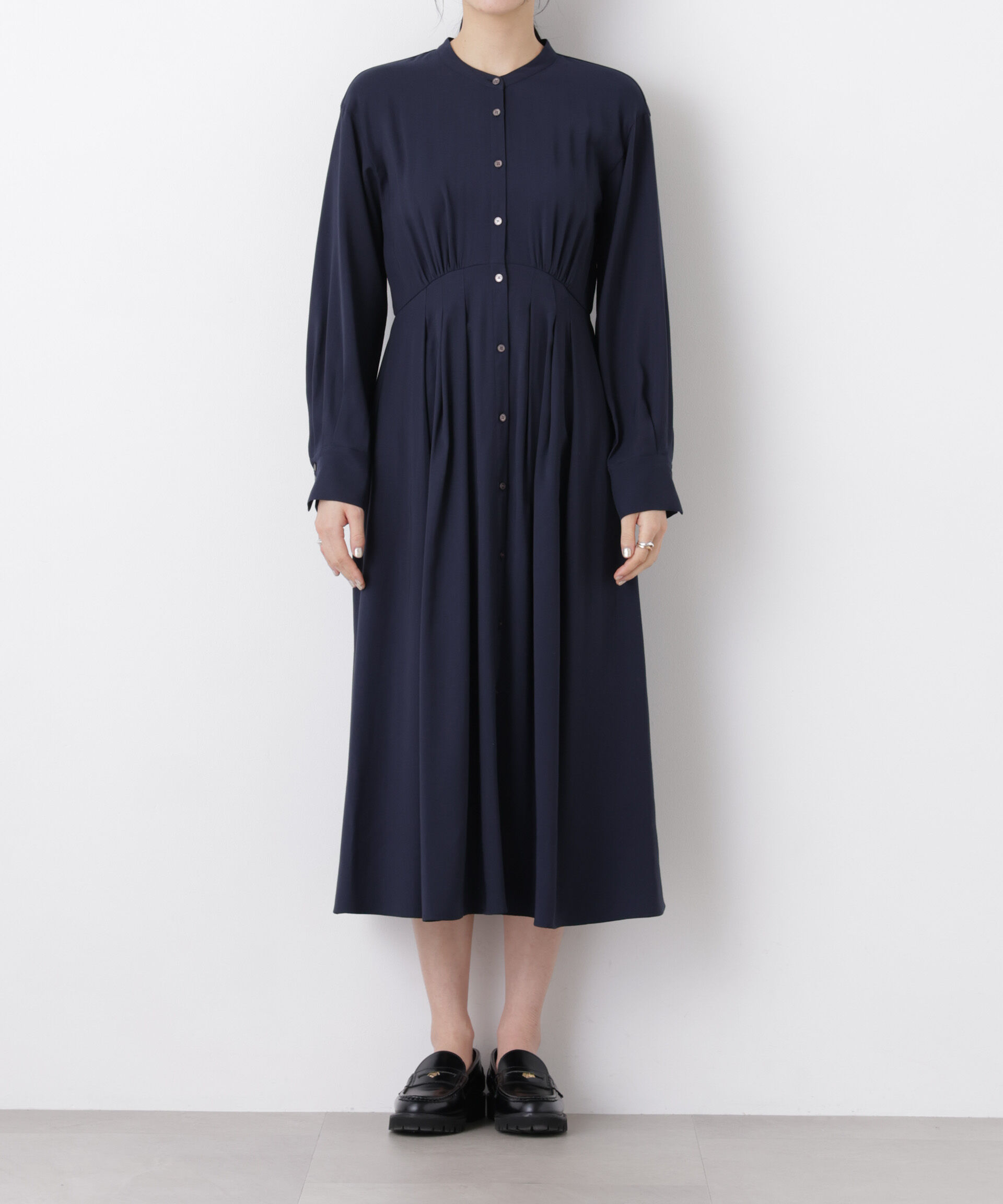 nano･universe「ウエスト切り替えギャザーワンピース」|ワンピース|