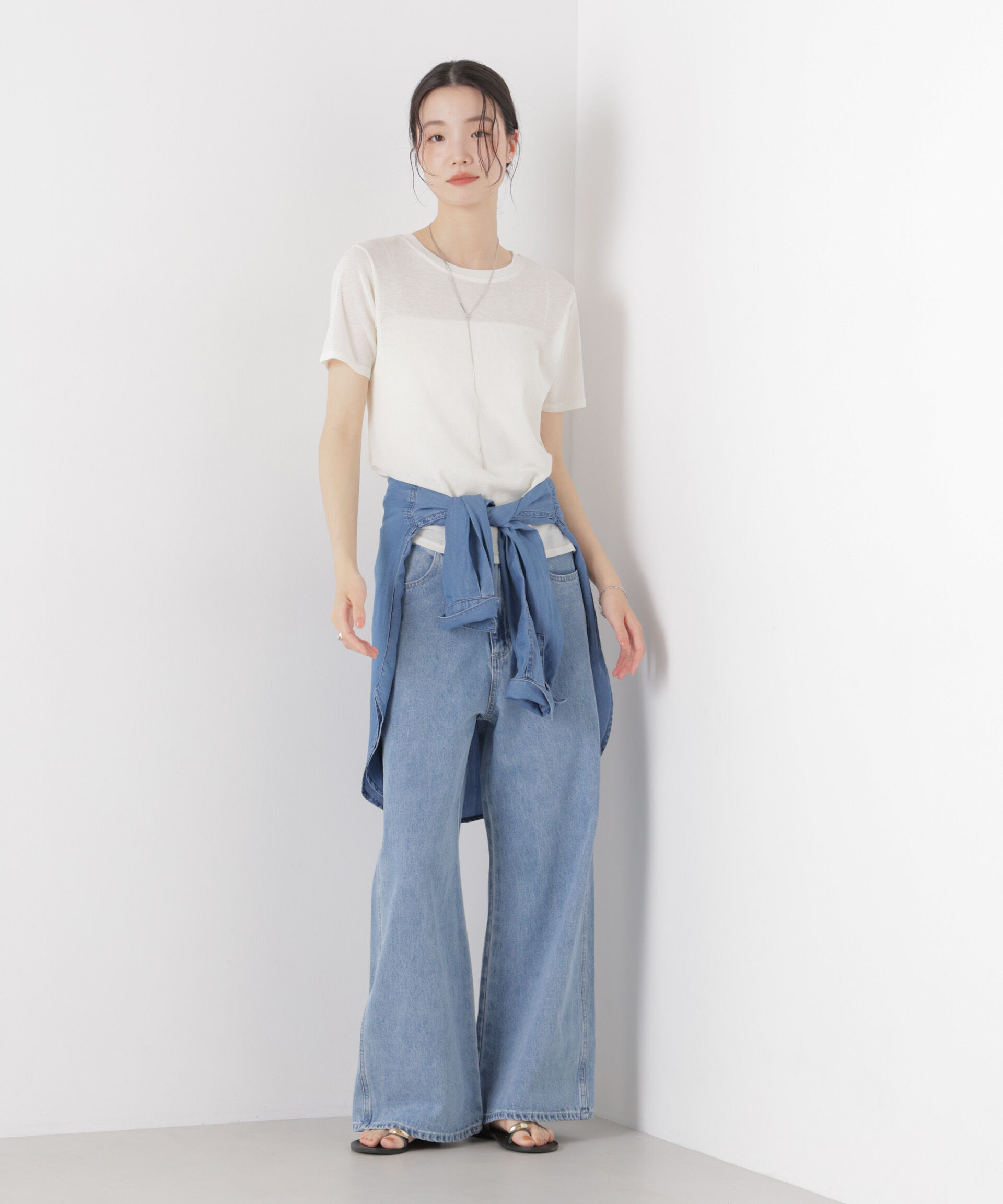 nano･universe「スラブシアー半袖Tシャツ」|Tシャツ・カットソー|