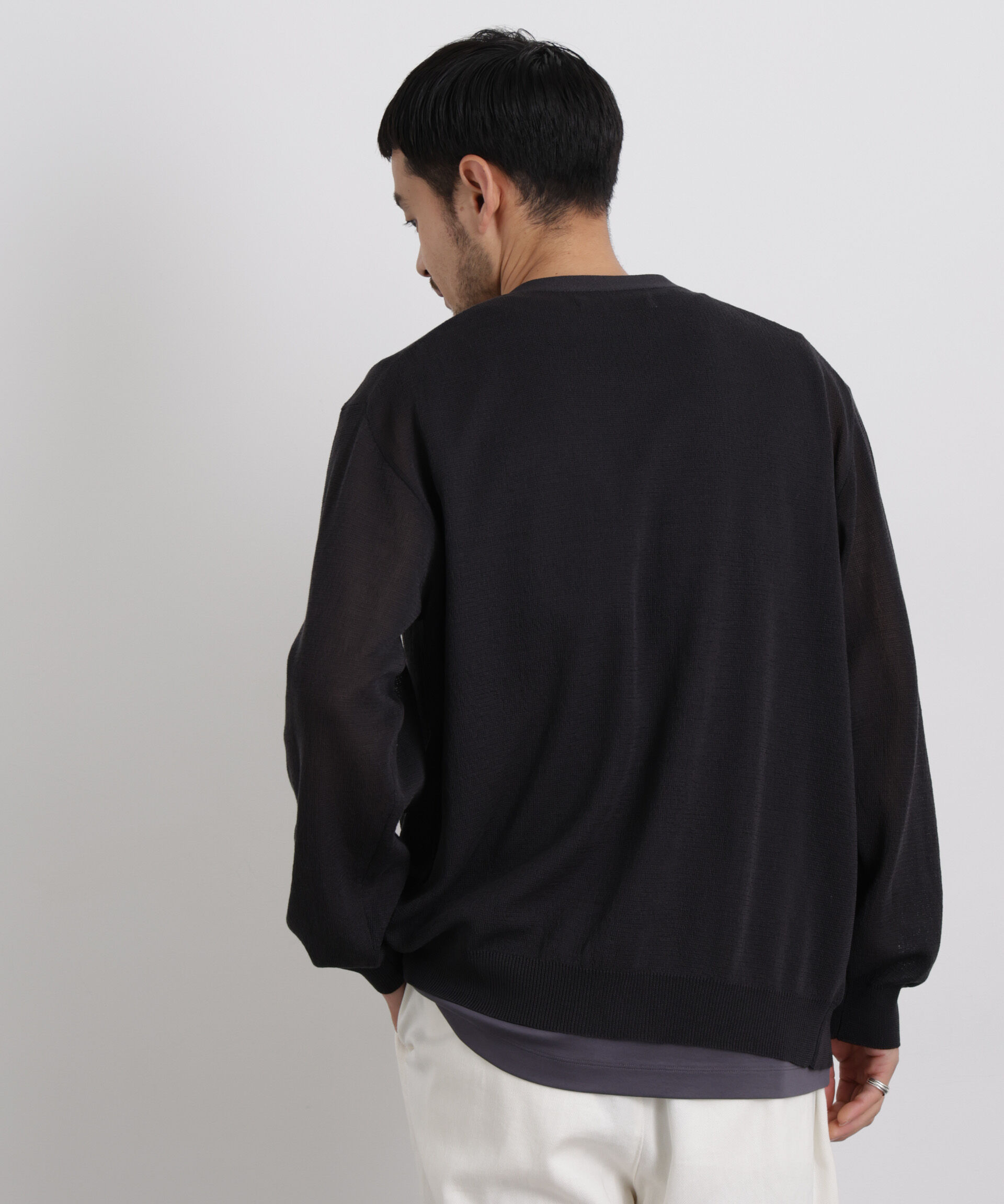 nano･universe「14ゲージドライニットカーディガン」|ニット・セーター|