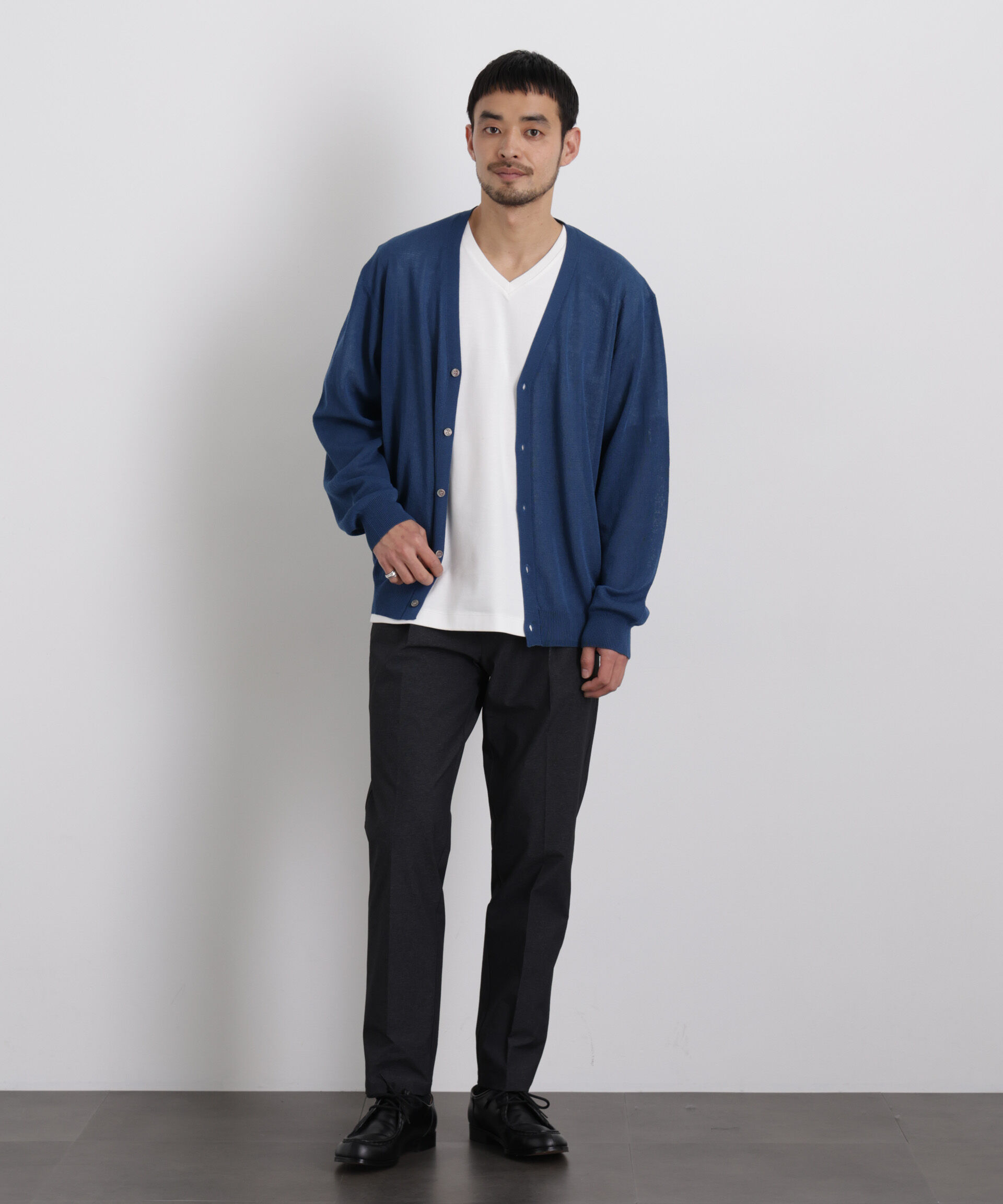 nano･universe「14ゲージドライニットカーディガン」|ニット・セーター|