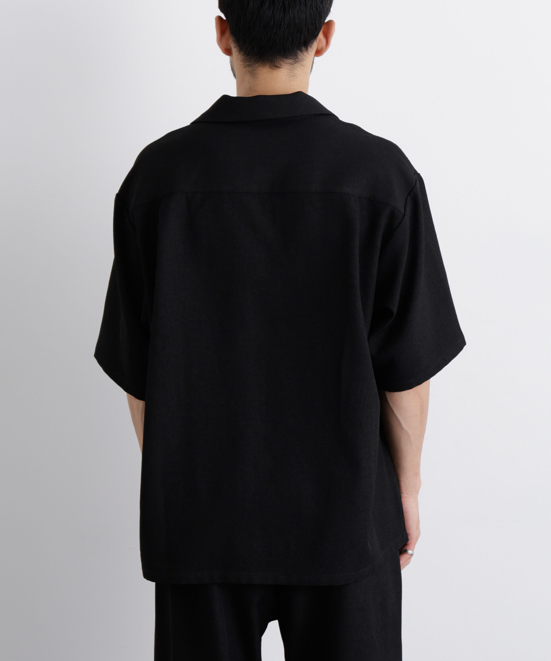 nano･universe「「Meaningful Continuity」coveross(R) EOS ポリエステルブッチャースキッパーシャツ」|シャツ・ブラウス|