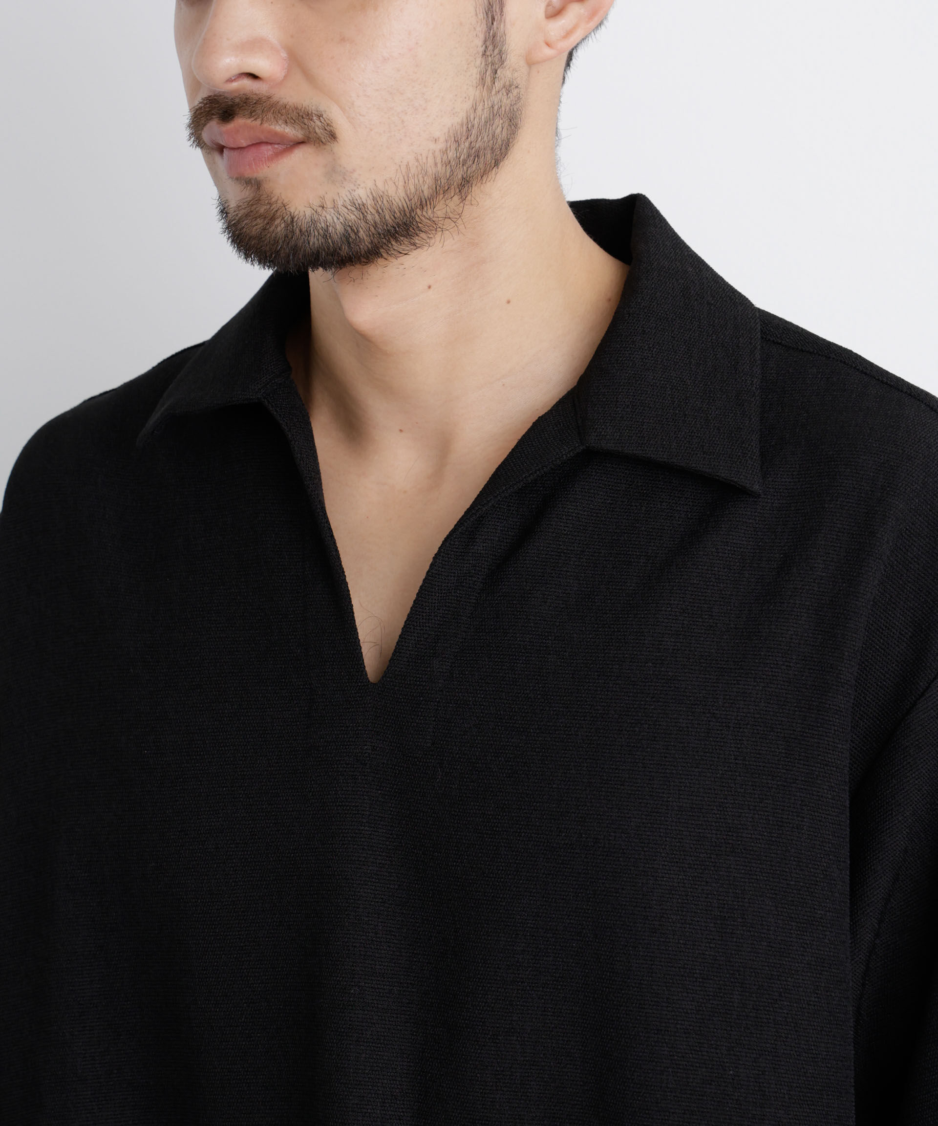 nano･universe「「Meaningful Continuity」coveross(R) EOS ポリエステルブッチャースキッパーシャツ」|シャツ・ブラウス|