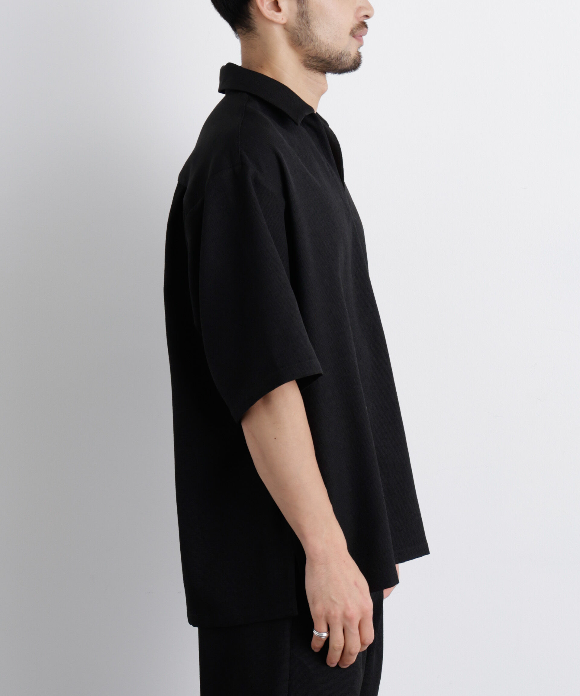 nano･universe「「Meaningful Continuity」coveross(R) EOS ポリエステルブッチャースキッパーシャツ」|シャツ・ブラウス|