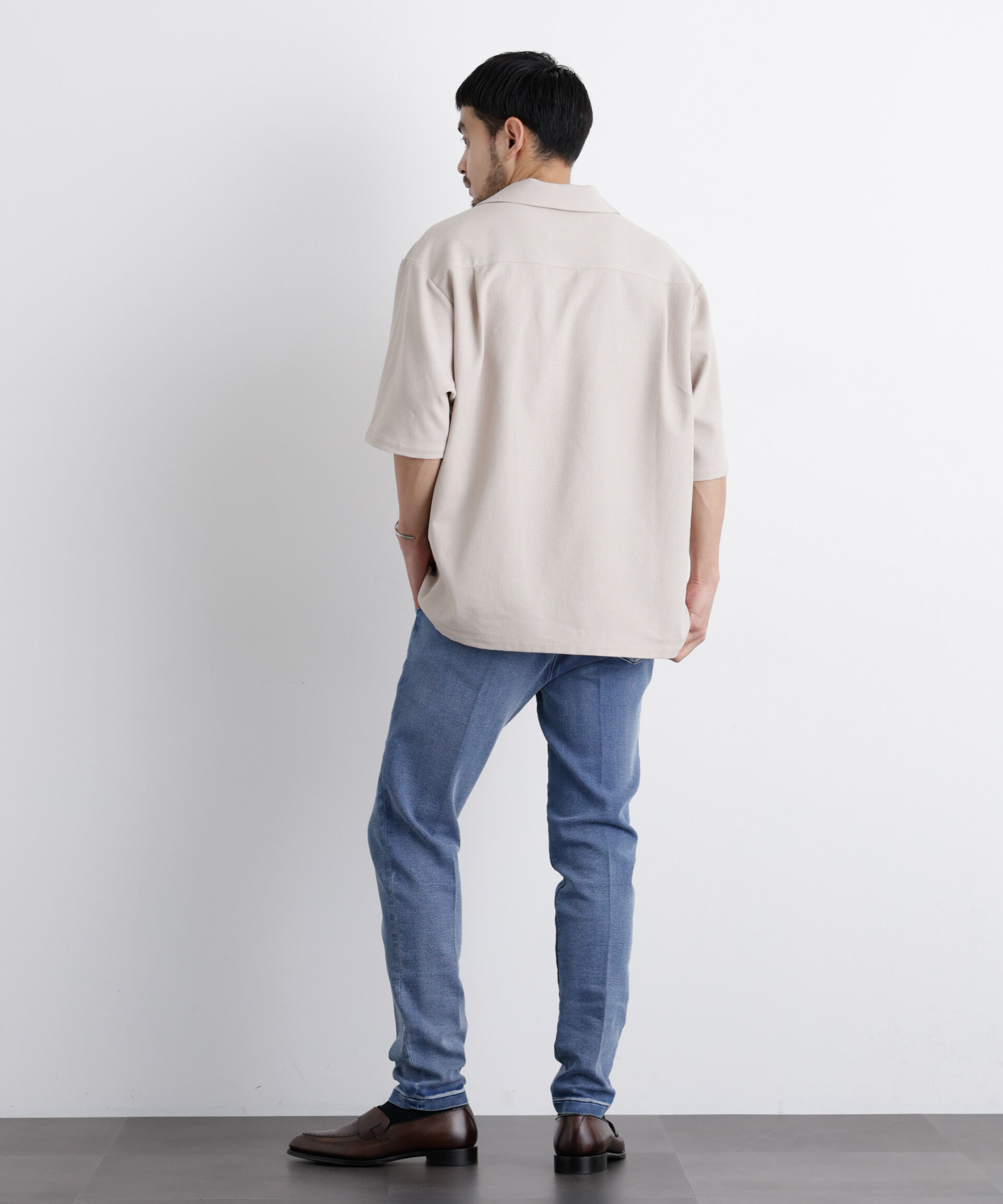 nano･universe「｢Meaningful Continuity｣ ストレッチデニムトラウザーズ」|チノ|