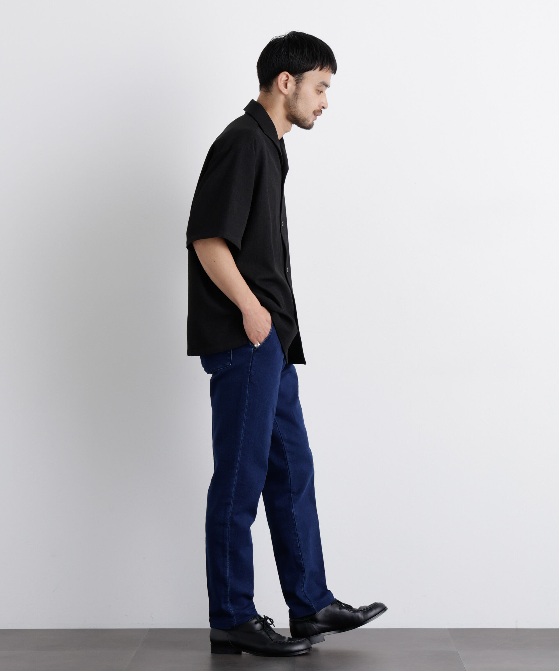 nano･universe「｢Meaningful Continuity｣ ストレッチデニムトラウザーズ」|チノ|