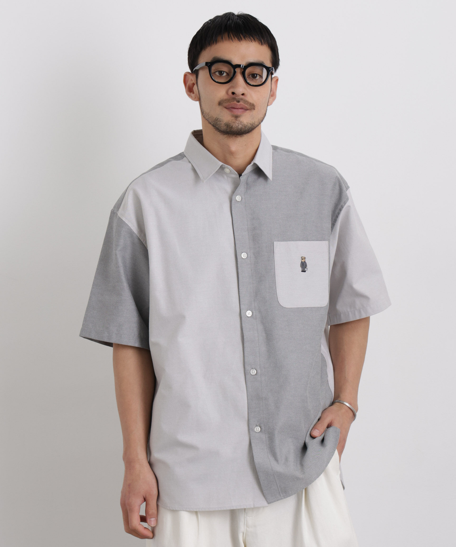 nano･universe「ナノベア クレイジーパターンシャツ 半袖」|シャツ・ブラウス|パターン1