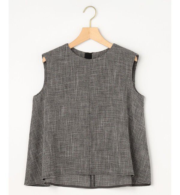 組曲「【WEB限定】メランジレノクロス 裾フレアブラウス」|シャツ・ブラウス|ブラック系7