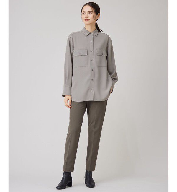 自由区「【撥水加工・洗える】TRギャバ裏起毛テーパード パンツ」|その他|