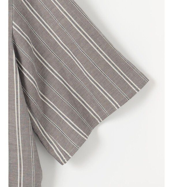 自由区「【セットアップ対応】リネンビスコースストライプ シャツ」|シャツ・ブラウス|