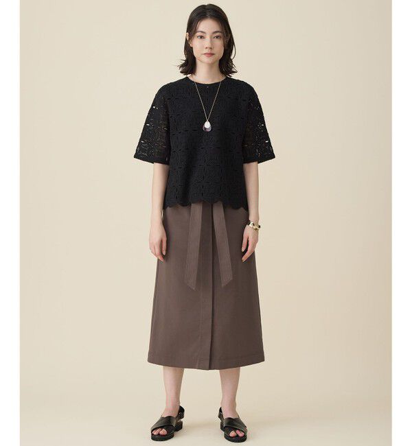 自由区「【1枚でキレイ見え】エンブロイダリー ニット」|ニット・セーター|