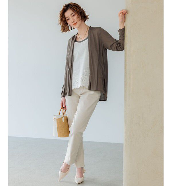 23区「【新色追加/UVケア/接触冷感】マルチ機能 シアー ショート カーディガン」|カーディガン|