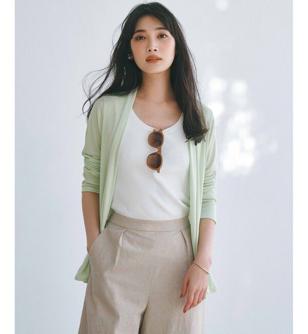 23区「【新色追加/UVケア/接触冷感】マルチ機能 シアー ショート カーディガン」|カーディガン|ｽﾓｰｷｰｸ