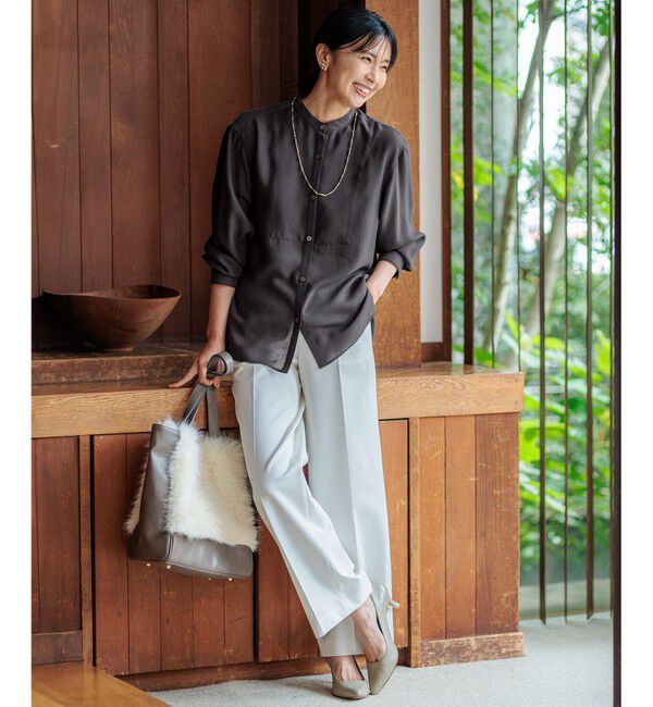 23区「【CLASSY.2月号掲載/洗える】TRストレッチギャバ ワイドパンツ」|その他|