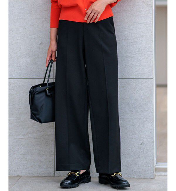 23区「【CLASSY.2月号掲載/洗える】TRストレッチギャバ ワイドパンツ」|その他|ブラック系