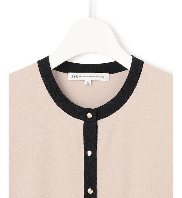 23区「【WEB&一部店舗限定/洗える】レーヨンポリエステルストレッチ 半袖 カーディガン」|カーディガン|