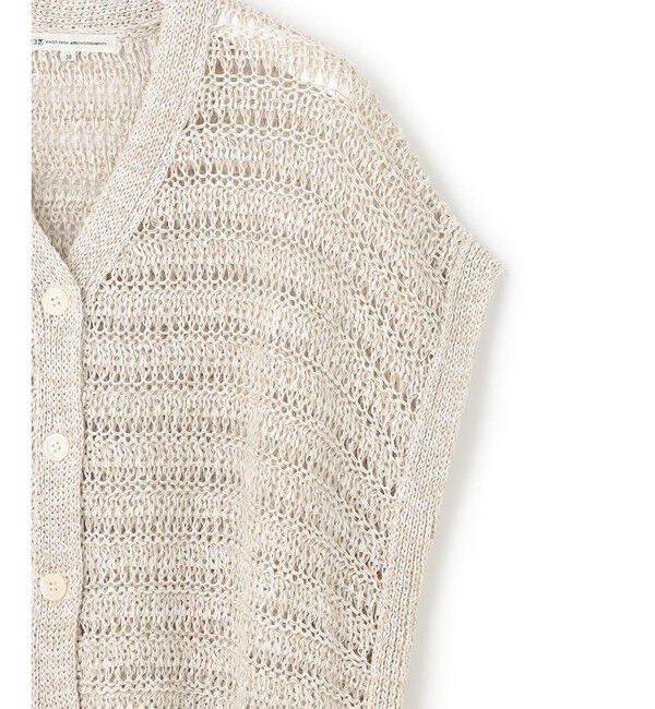 23区「【洗える】テープミックススカシ ドルマン ニットベスト」|ニット・セーター|