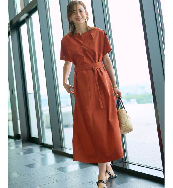 23区「【一部店舗限定/UVカット/洗える】タイプライター サック風 ワンピース」|ワンピース|