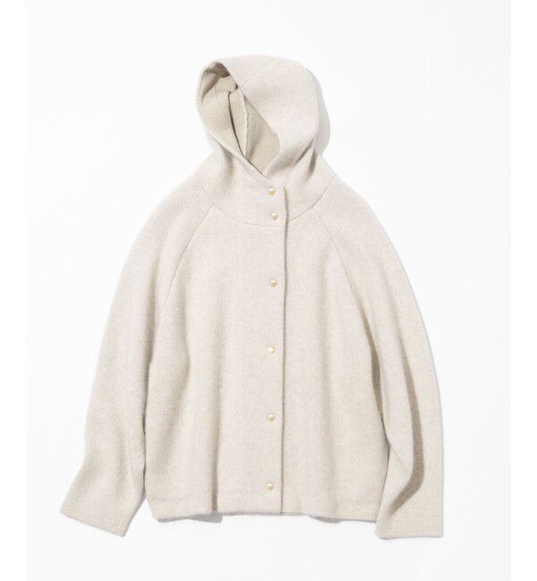 23区「【VERY掲載】ラクーンブレンドダブルフェイス ニット フーディー」|カーディガン|