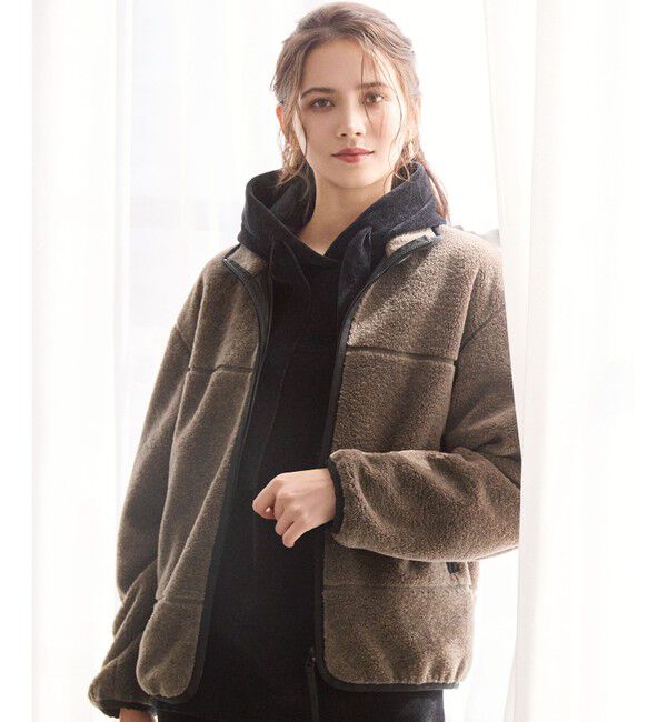 23区「【SLOW/一部店舗限定】エコファー ブルゾン」|ブルゾン・スタジャン|ブラウン系