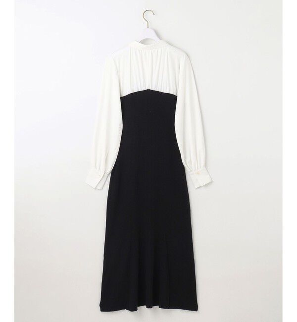 ANY SIS「【全方位 好印象】シャツコンビリブニット ワンピース」|ワンピース|